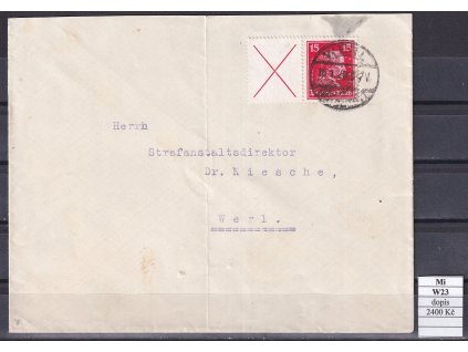 Deutsches Reich Mi W 23 dopis