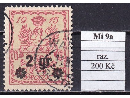 Stadtpost Warschau Mi 9 a razítkované