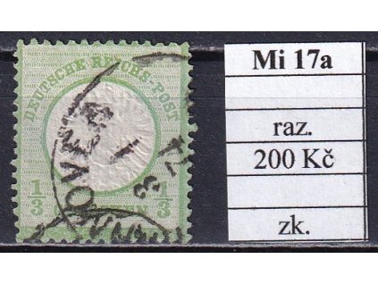Deutsches Reich Mi 17a razítkované zkoušené