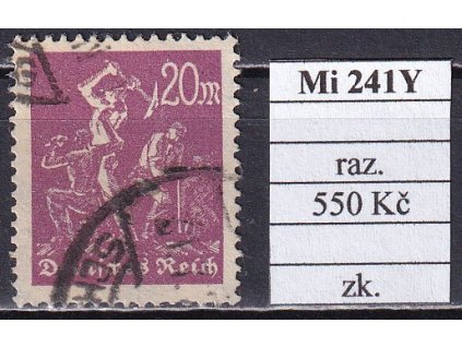 Deutsches Reich Mi 241 Y razítkované zkoušené