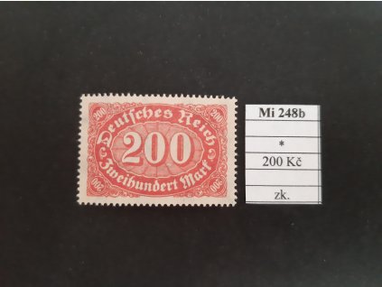 Deutsches Reich Mi 248 b po nálepce zkoušené