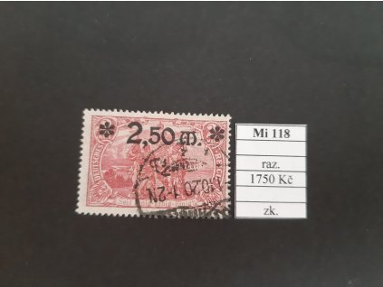 Deutsches Reich Mi 118 razítkované zkoušené
