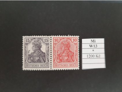 Deutsches Reich Mi W 13 po nálepce