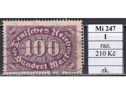 Deutsches Reich Mi 247 I razítkované zkoušené