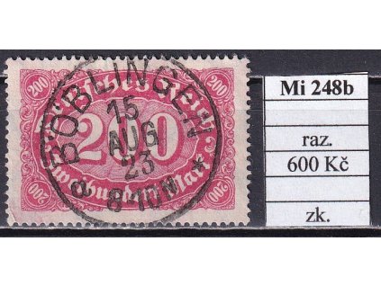 Deutsches Reich Mi 248 b razítkované zkoušené