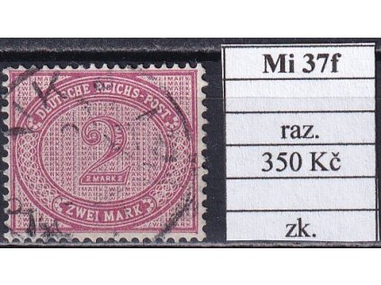 Deutsches Reich Mi 37 f razítkované zkoušené