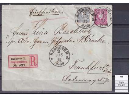 Deutsches Reich Mi P12 II dofrankovaná dopisnice