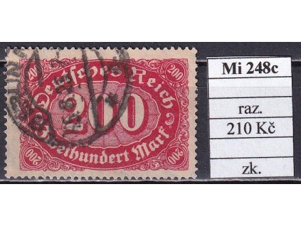 Deutsches Reich Mi 248 c razítkované zkoušené