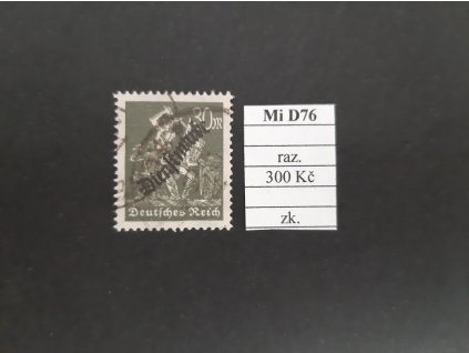 Deutsches Reich Mi D 76 razítkované zkoušené