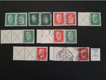 Deutsches Reich Reichsprasidenten 1938 kompletní razítkované