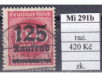 Deutsches Reich Mi 291 b razítkované zkoušené