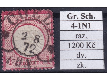 Hufeisenstempel 4-1N1 gr. Schild razítkované zkoušené dv.