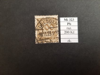 Deutsches Reich Mi 323 Pb razítkované zkoušené