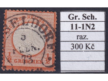 Hufeisenstempel 11-1N2 gr. Schild razítkované