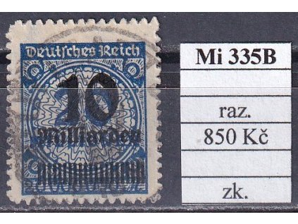 Deutsches Reich Mi 335 B razítkované zkoušené