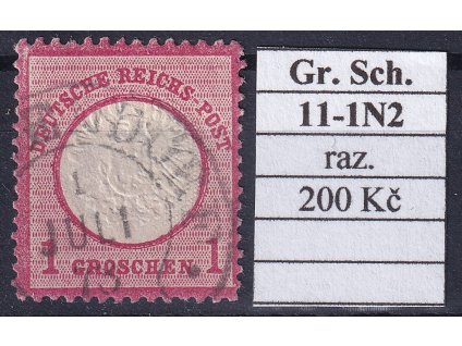 Hufeisenstempel 11-1N2 gr. Schild razítkované