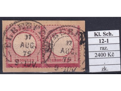 Hufeisenstempel 12-1 kl. Schild razítkované zkoušené