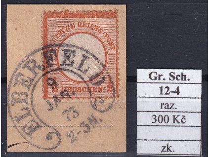 Hufeisenstempel 12-4 gr. Schild razítkované zkoušené