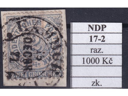 Hufeisenstempel 17-2 NDP razítkované zkoušené