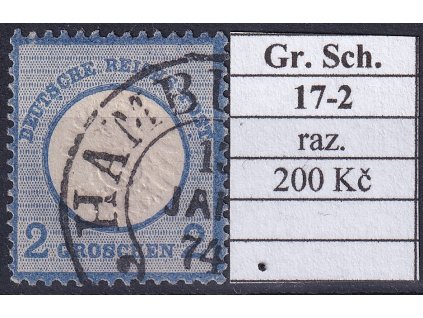 Hufeisenstempel 17-2 gr. Schild razítkované