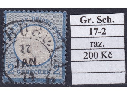 Hufeisenstempel 17-2 gr. Schild razítkované