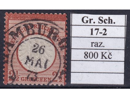 Hufeisenstempel 17-2 gr. Schild razítkované