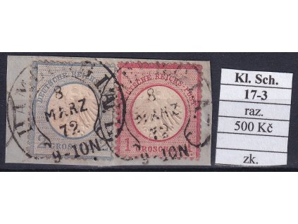 Hufeisenstempel 17-3 kl. Schild razítkované zkoušené