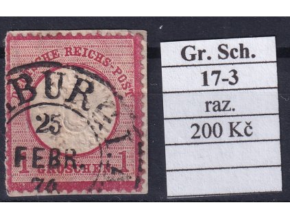 Hufeisenstempel 17-3 gr. Schild razítkované