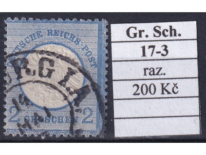 Hufeisenstempel 17-3 gr. Schild razítkované