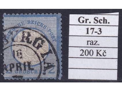 Hufeisenstempel 17-3 gr. Schild razítkované