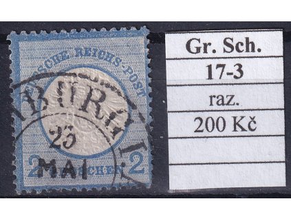 Hufeisenstempel 17-3 gr. Schild razítkované