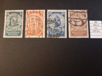 Deutsches Reich Mi 351-4 razítkované