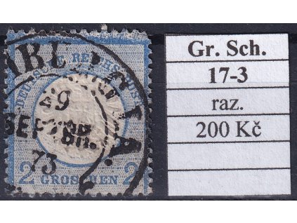 Hufeisenstempel 17-3 gr. Schild razítkované