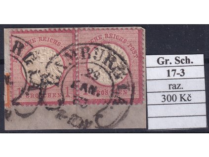 Hufeisenstempel 17-3 gr. Schild razítkované