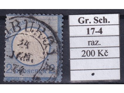 Hufeisenstempel 17-4 gr. Schild razítkované