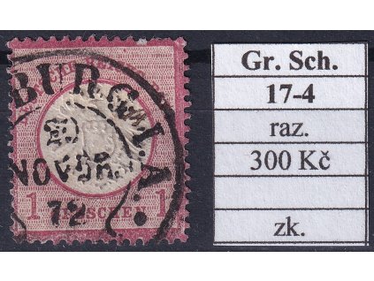 Hufeisenstempel 17-4 gr. Schild razítkované zkoušené