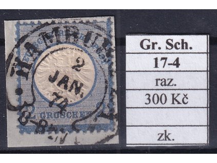 Hufeisenstempel 17-4 gr. Schild razítkované zkoušené