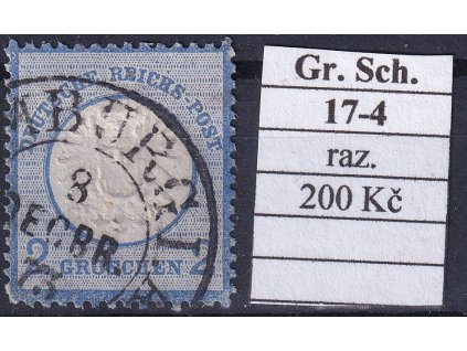Hufeisenstempel 17-4 gr. Schild razítkované