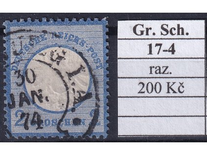 Hufeisenstempel 17-4 gr. Schild razítkované