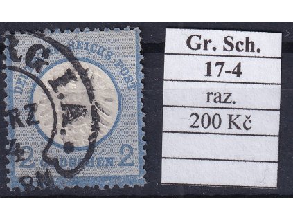 Hufeisenstempel 17-4 gr. Schild razítkované