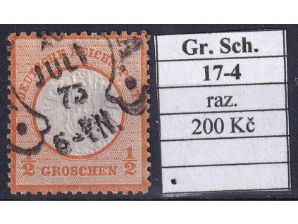 Hufeisenstempel 17-4 gr. Schild razítkované