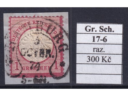 Hufeisenstempel 17-6 gr. Schild razítkované