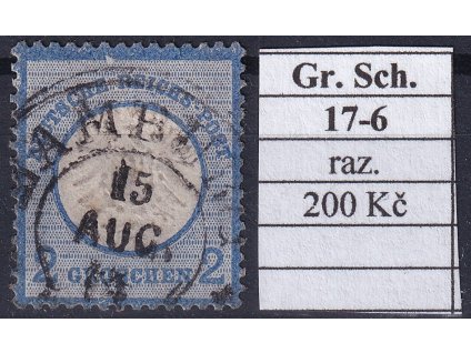 Hufeisenstempel 17-6 gr. Schild razítkované
