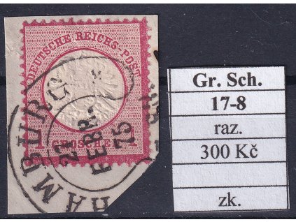 Hufeisenstempel 17-8 gr. Schild razítkované zkoušené