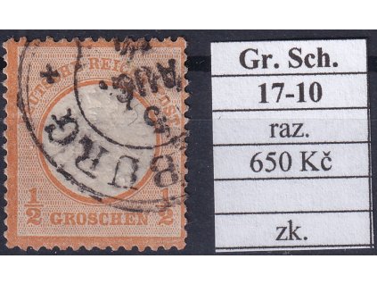 Hufeisenstempel 17-10 gr. Schild razítkované zkoušené