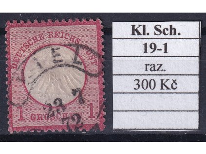 Hufeisenstempel 19-1 kl. Schild razítkované