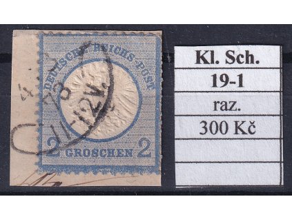 Hufeisenstempel 19-1 kl. Schild razítkované