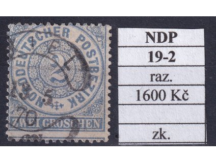Hufeisenstempel 19-2 NDP razítkované zkoušené