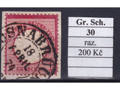 Hufeisenstempel 30 gr. Schild razítkované