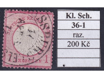 Hufeisenstempel 36-1 kl. Schild razítkované